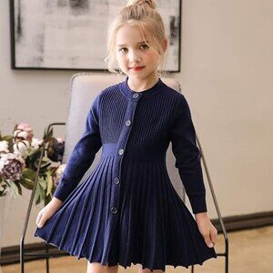 SMILING PINKER Girls' long sleeve knitted Sweater Dress Size 9-10